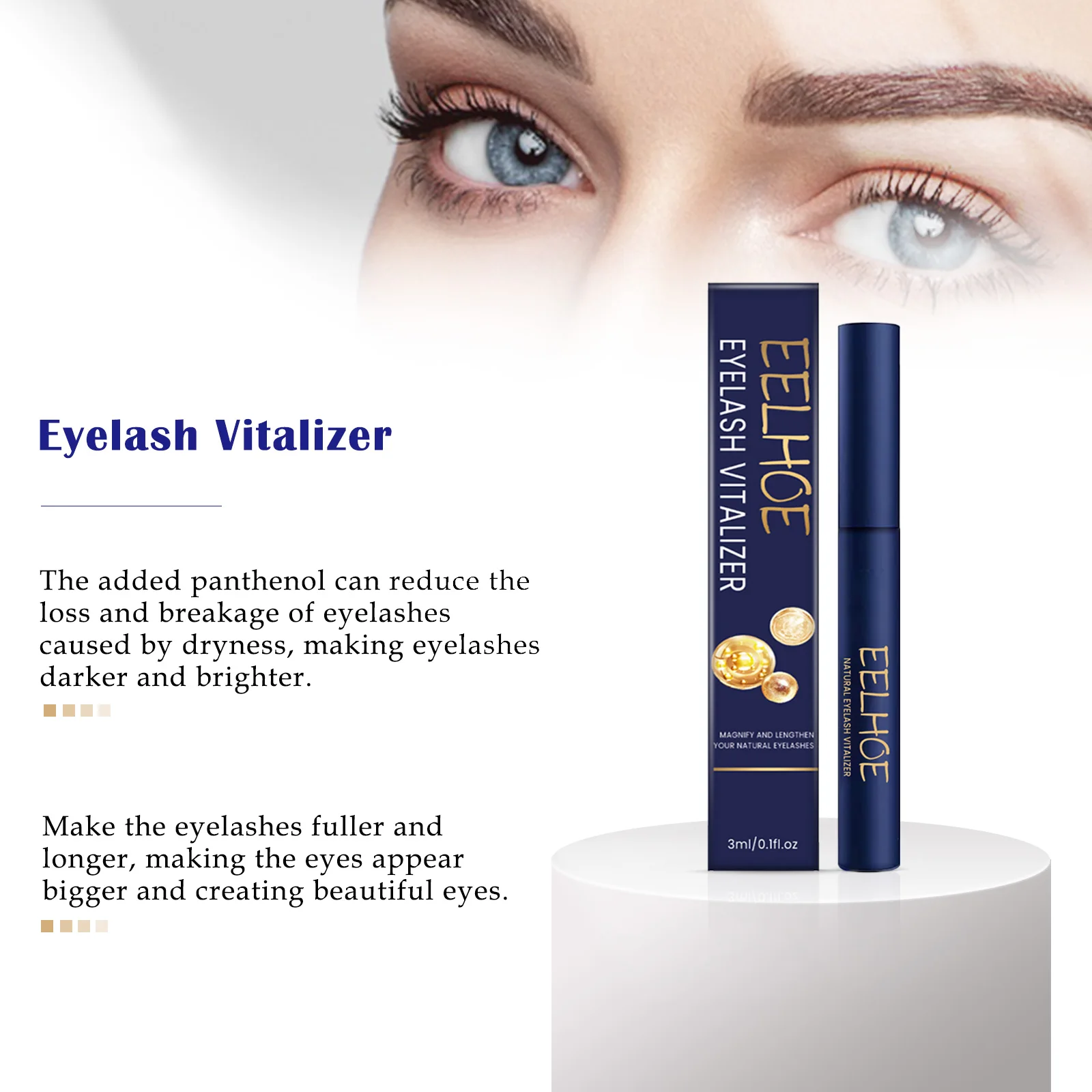 Mascara volumizzante Nutriente Naturale Lungo Snello Nero Arricciato Ciglia e Sopracciglia Siero potenziatore per sopracciglia e ciglia