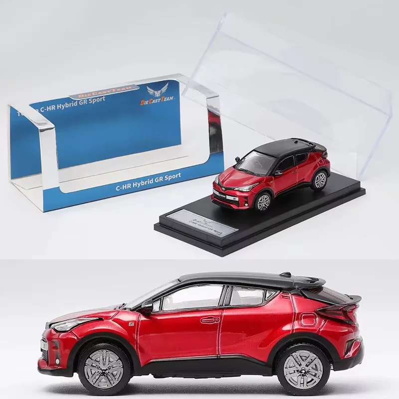 

DCT Diecast 1:64 Scale C-HR Hybrid GR Sport Wine red Alloy Car Model Ornament Souvenir Display Collection Hobby Gift