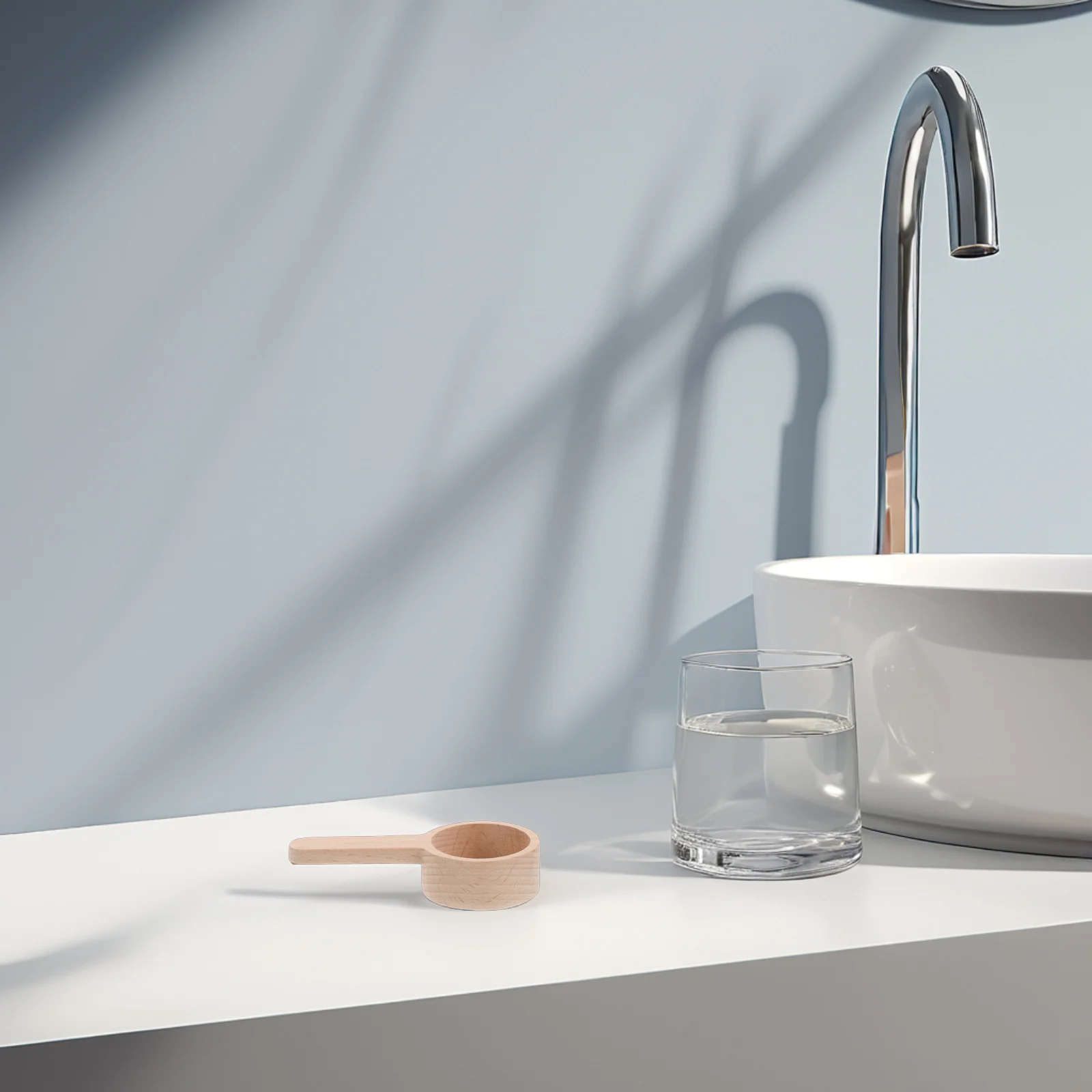 

Short Round Japanese Salt Spoon Wooden Scoop For Bath Salt Coffee Grounds Kitchen Seasoning Longlasting Beech Wood Mini