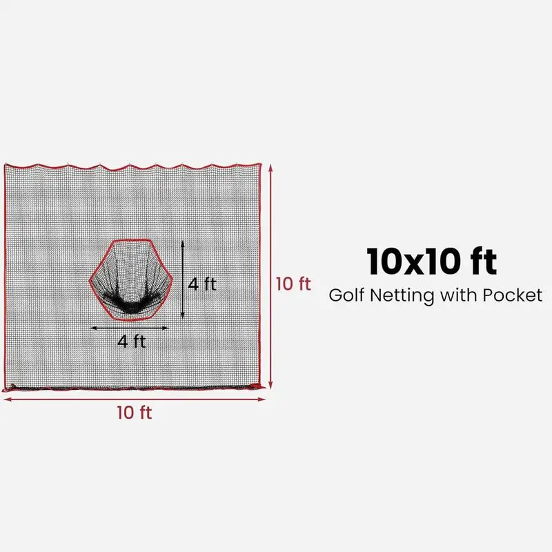 ゴルフヒッティングネット 10x10フィート ヒッティングネット スポーツネット 高耐久ネット 練習トレーニング補助バリア ゴルファーの裏庭用