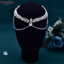 YouLaPan Forehead Headband Rhinestone Bridal Head Chain Fashion Wedding Hair Accessories Bride Girl Headwear Pageant Tiara HP524