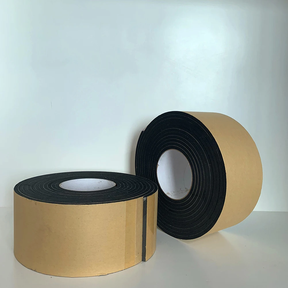 

2 Rolls Shockproof Sealing Strip Soundproofing Tape Double Sided Adhesive Gasket Door Window Insulation Foam Pad Anti Slip Heat