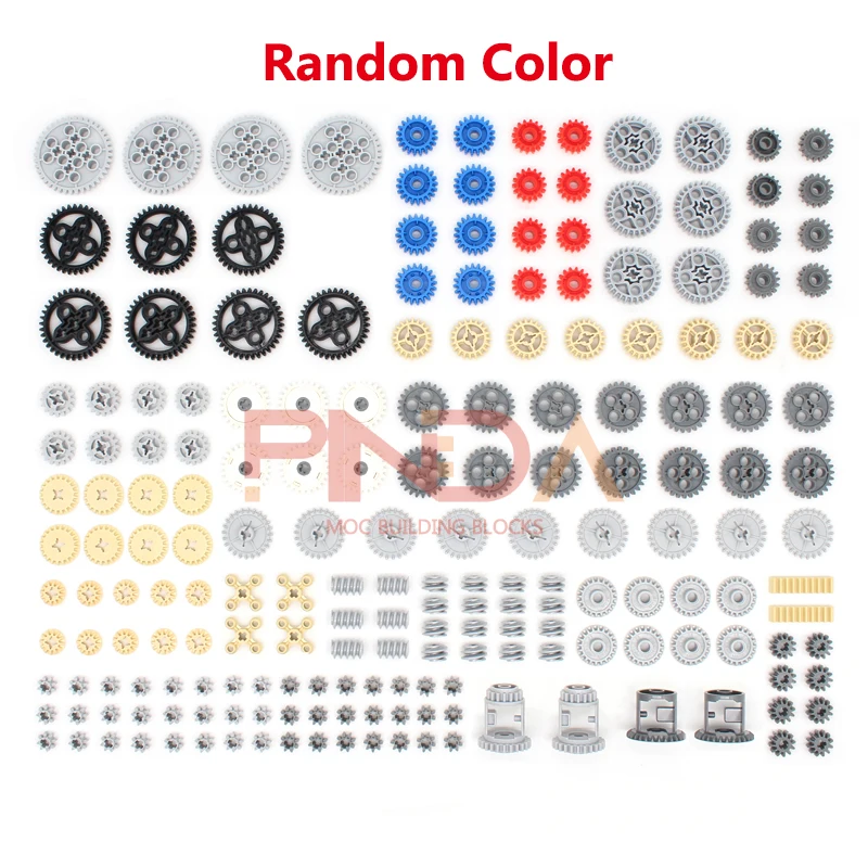 Technologie de Suspension blocs de construction perforés trou bras poutre broche engrenage de mélange ensemble pneumatique MOC briques à monter soi-même assemblage jouets pièces