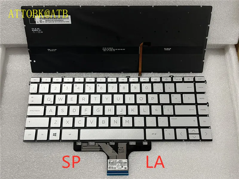 Teclado para Notebook hp Pavilion X360 14-dw 14-dv 14-ec Tpn-q244 Tpn-i137 14-dv0003tx 14-dw0052tu Retroiluminado sp la ru ar gr fr it uk