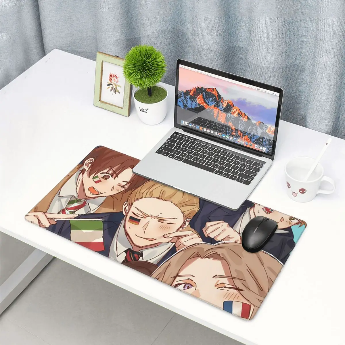 

Large Mouse Pad Hetalia Group World Stars Gamer PC Laptop Mats Keyboard Carpet Computer Gaming Office Accessories Desk Mat