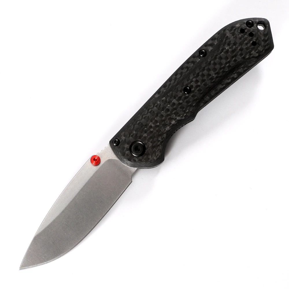 NINE THORN Mini 565 Ball Bearing Mark S90V Blade Carbon Fiber Outdoor Camping Hunting Pocket EDC Tool Folding Knife