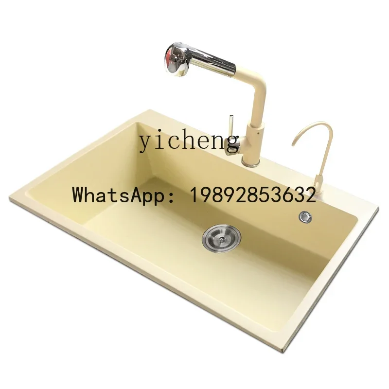

b9 quartz stone large single sink kitchen wash basin sink granite sink