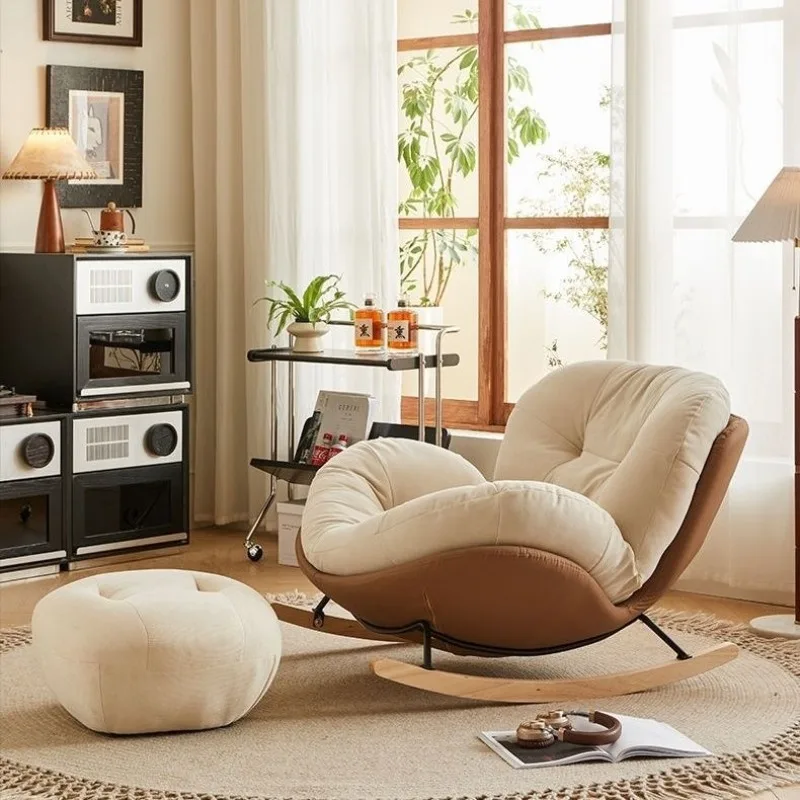 

Rocking Lounge Living Room Chairs Bedroom Luxury Mobile Designer Lazy Reading Living Room Chairs Relax Poltrona Home Furniture