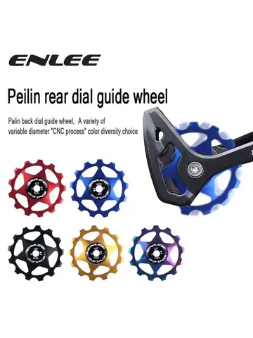 ENLEE Bike Aluminum Alloy Guide Wheel Pulley Rear Derailleur 11T 13T Guide MTB Ceramic Bearing Jockey Wheel For 4/5/6MM