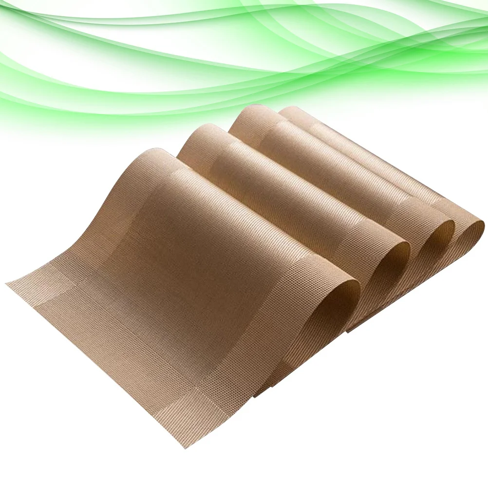 

4Pcs Heat Insulation Table Placemats Anti-Slip Cup Placemat Eco-Friendly Waterproof Easy Clean Exquisite Workmanship