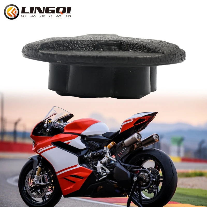 LINGQI RACING Motorcycle Black Fuel Tank Cap Plastic Gas Petrol Box Cover 70mm For Dirt Pit Bike Off Road Mini Moto Kids ATV