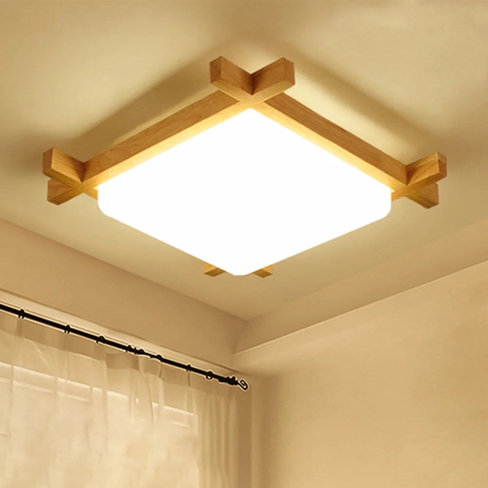 

Ceiling Lamp Modern Style Light Bathroom Living Lamps for Square Shaped Flush Fixture Japanese-style Home Simple