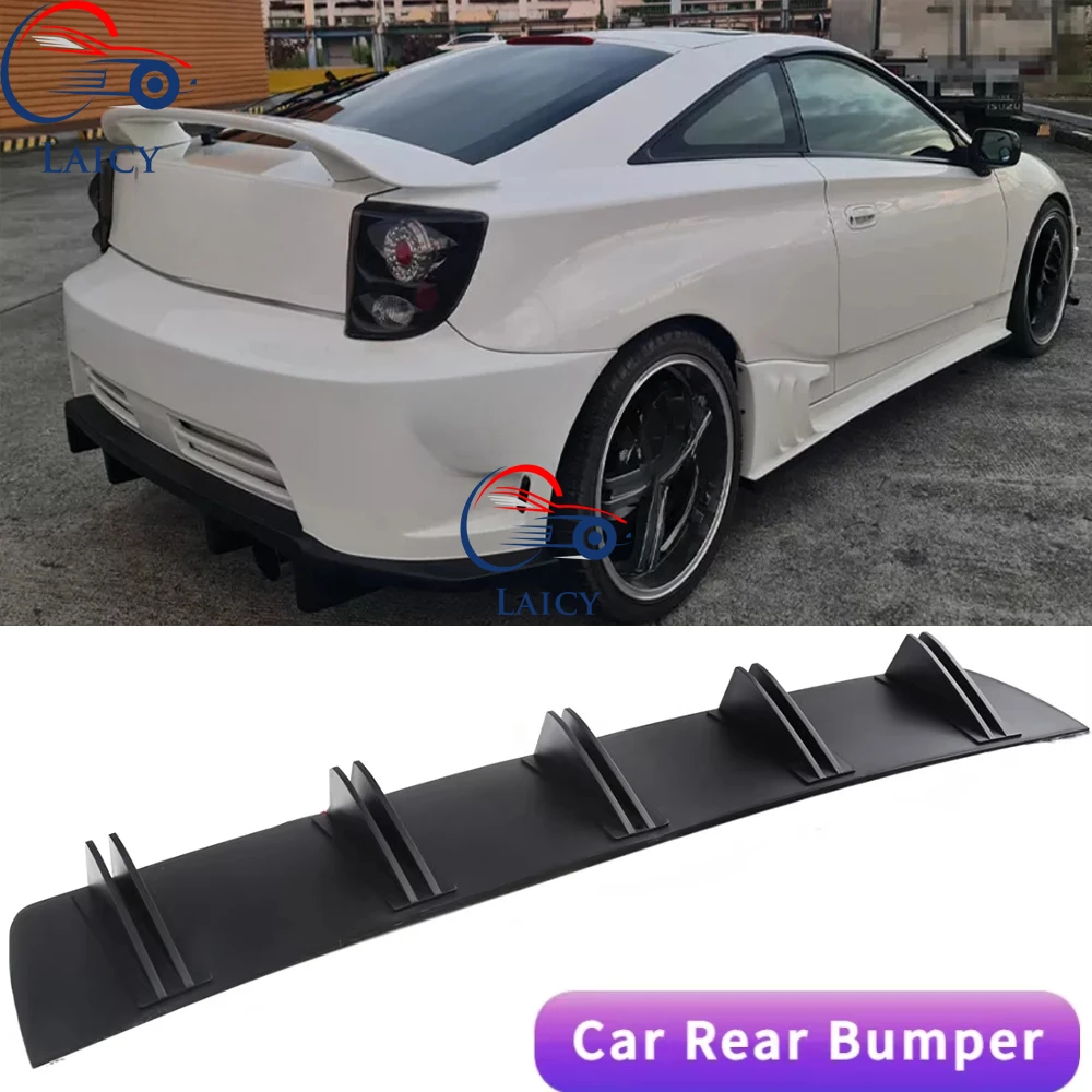 

LAICY For T0yota Celica GT 1971-2005 Car Rear Diffuser Shark Fins Bumper Splitter Chin Spoiler Lip Black Shunt Rear Bumper Lip