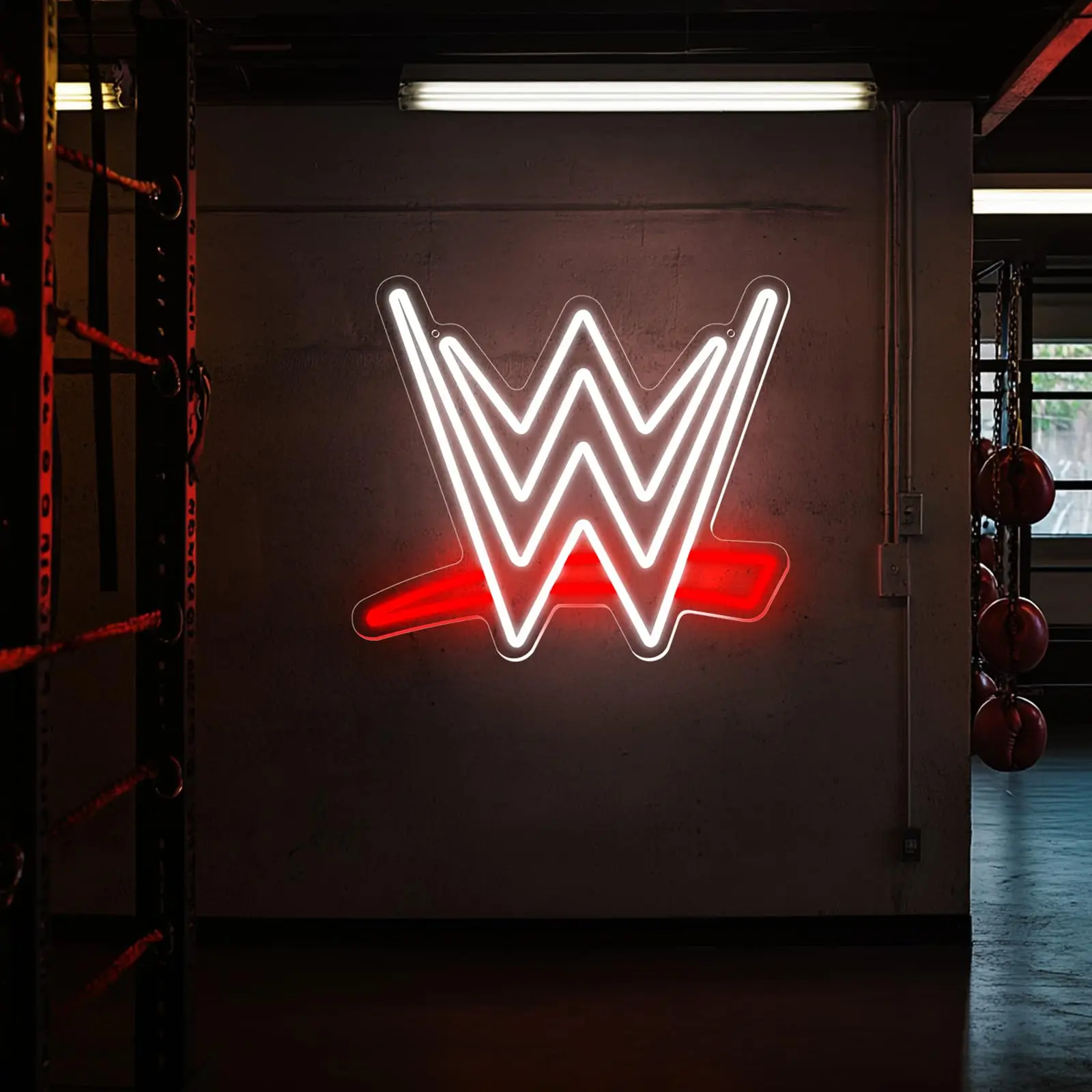 Wrestling Neon Sign LED Wrestling Neon Sign for Wall and Room Decor USB Night Light for Game Bedroom Birthday Competition Party