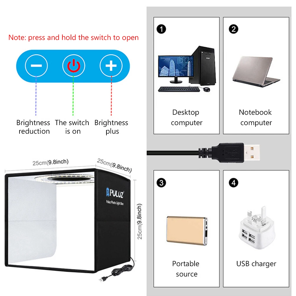 مجموعة أدوات استوديو الصور من بولوز قابلة للطي خيمة دعائم تصوير كبيرة للتصوير خلفية ترقية صندوق إضاءة خفيف لكاميرا فوتوبوكس DSLR