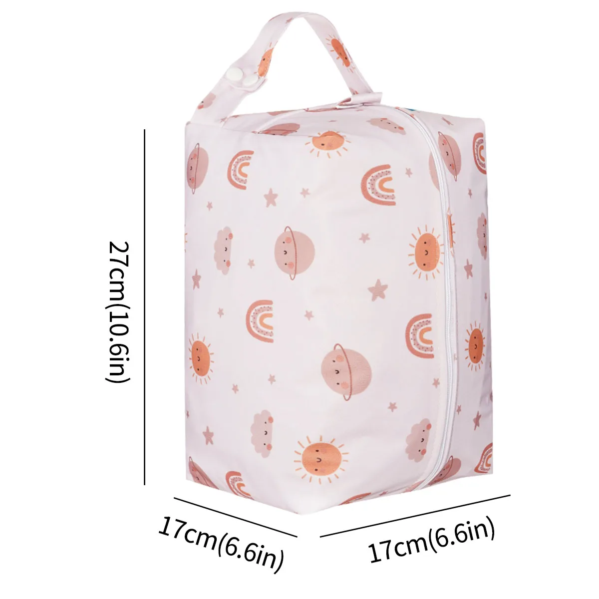 HappyFlute Wet Dry Bags for Baby Cloth Diapers Waterproof Pod Hanging Diaper Bag Reusable Washable for Baby Stroller Diaper Bag