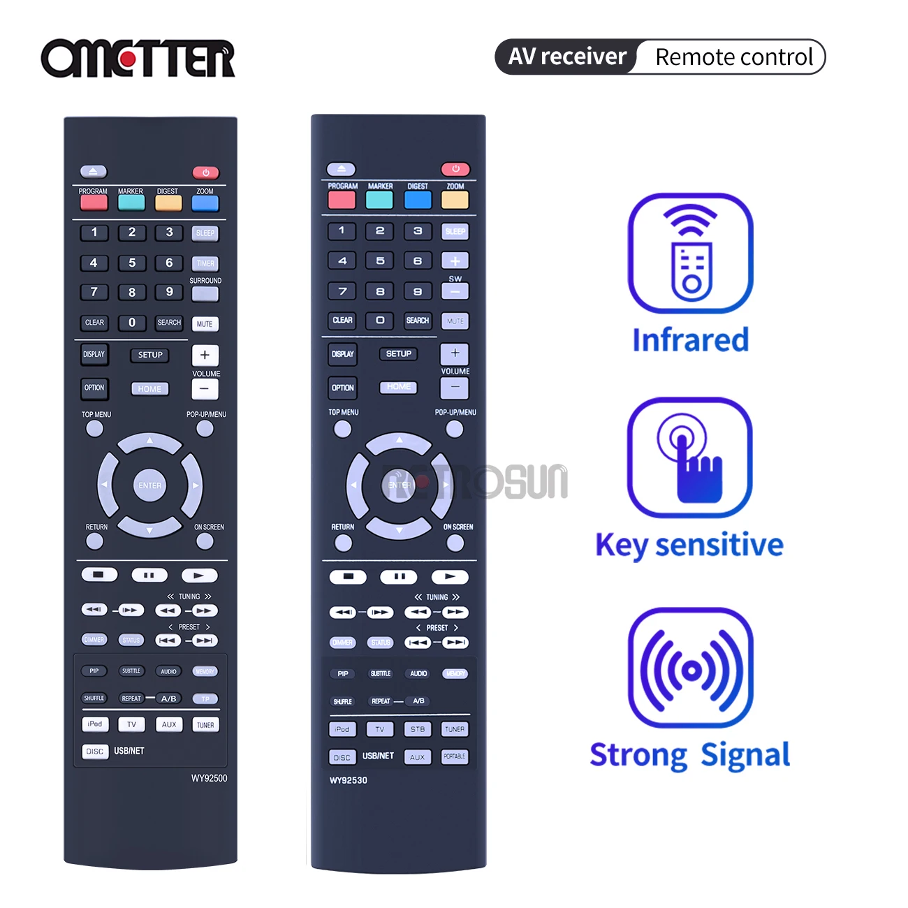 لياماها التحكم عن بعد WY92500 WY92530 BRX-750 BRX-610 MCR-750 قرص بلو راي نظام المسرح المنزلي A/V استقبال