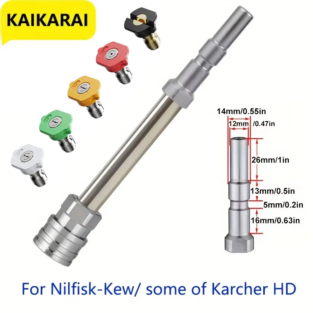 Pressure Washer Quick Connector 1/4 Stainless Steel Adapter To Washer Gun Nozzle Foam lance Fitting For Nilfisk