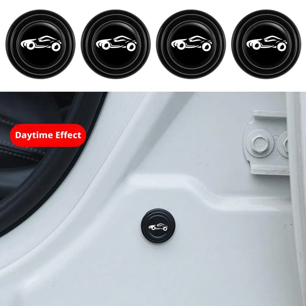 4Pcs Car Door Shock Absorber Pads Silicone Three-Layer Buffer Anti-Collision Noise Reduction Stickers