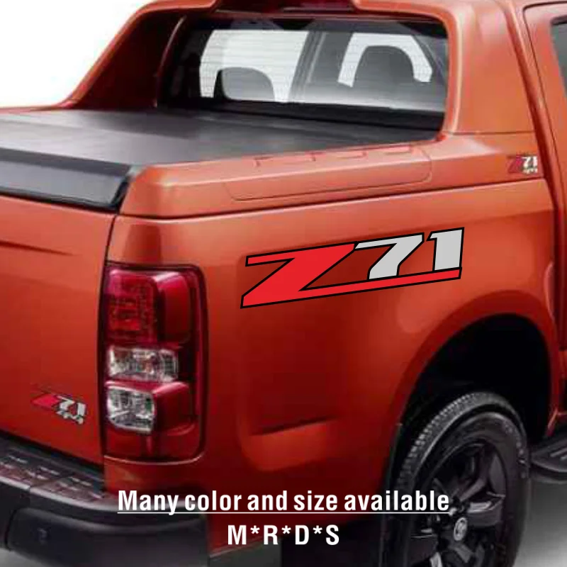 Z71 Decor Sticker For Chevrolet Silverado Colorado 1500 2500 Z71 Car Tailgate Bed Side Vinyl Decal Cover Auto Accessories