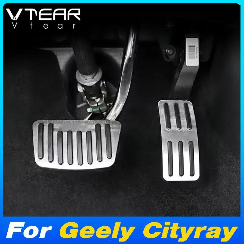 

Накладки на педали тормоза и газа Vtear из алюминиевого сплава для Geely Cityray 2024-2025 – защита и декор интерьера