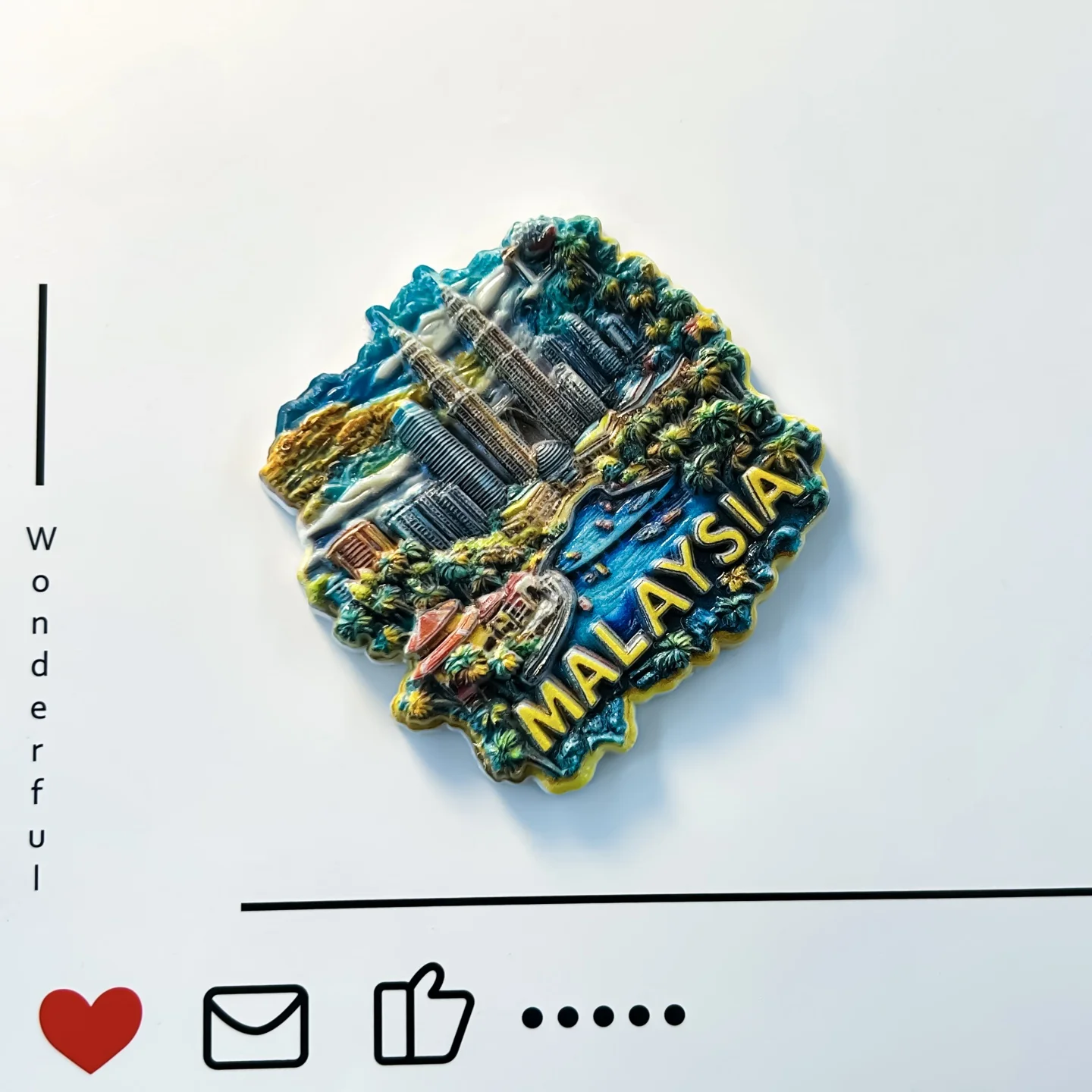 Malaysia, popular attractions, Kuala Lumpur, landmark buildings, twin towers, home decor, refrigerator stickers