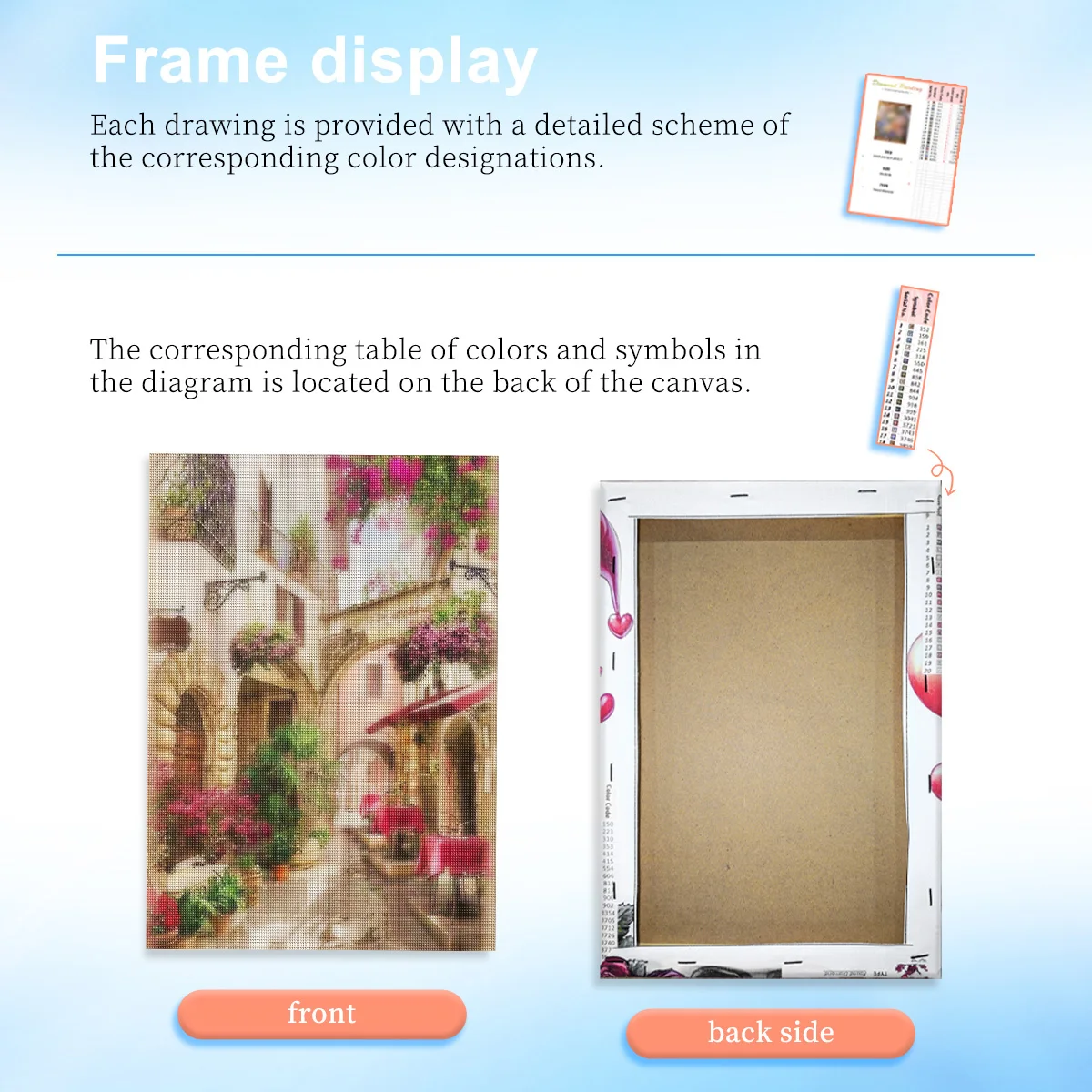 RUOPOTY Pink Table Diamond Painting Kit Handicraft Art Diamond Embroidery Landscape Full Round Diamond Art Kit Painting Decor