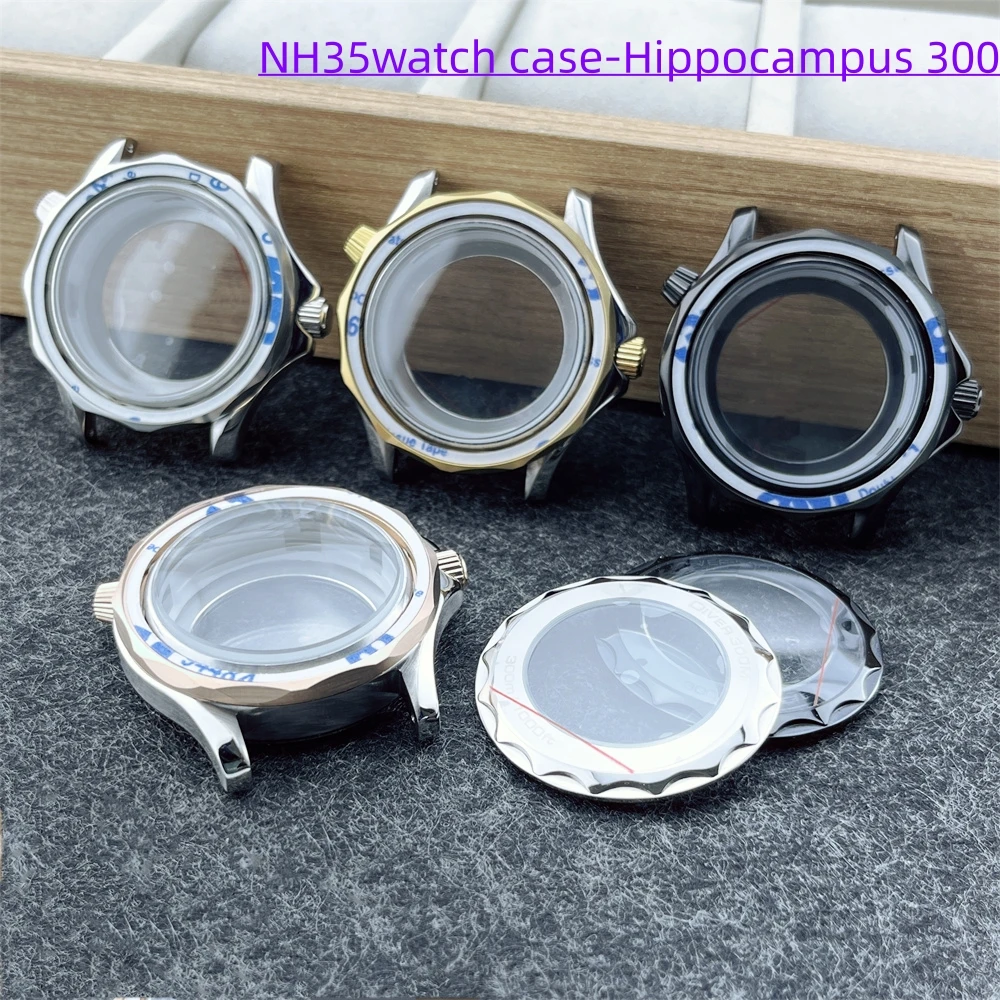 

NH35 Case Seahorse 300m 41mm Mechanical Watch NH36 Installation NH34 7S26 Mobile Modified Seahorse Case Dial Pointer Attachment