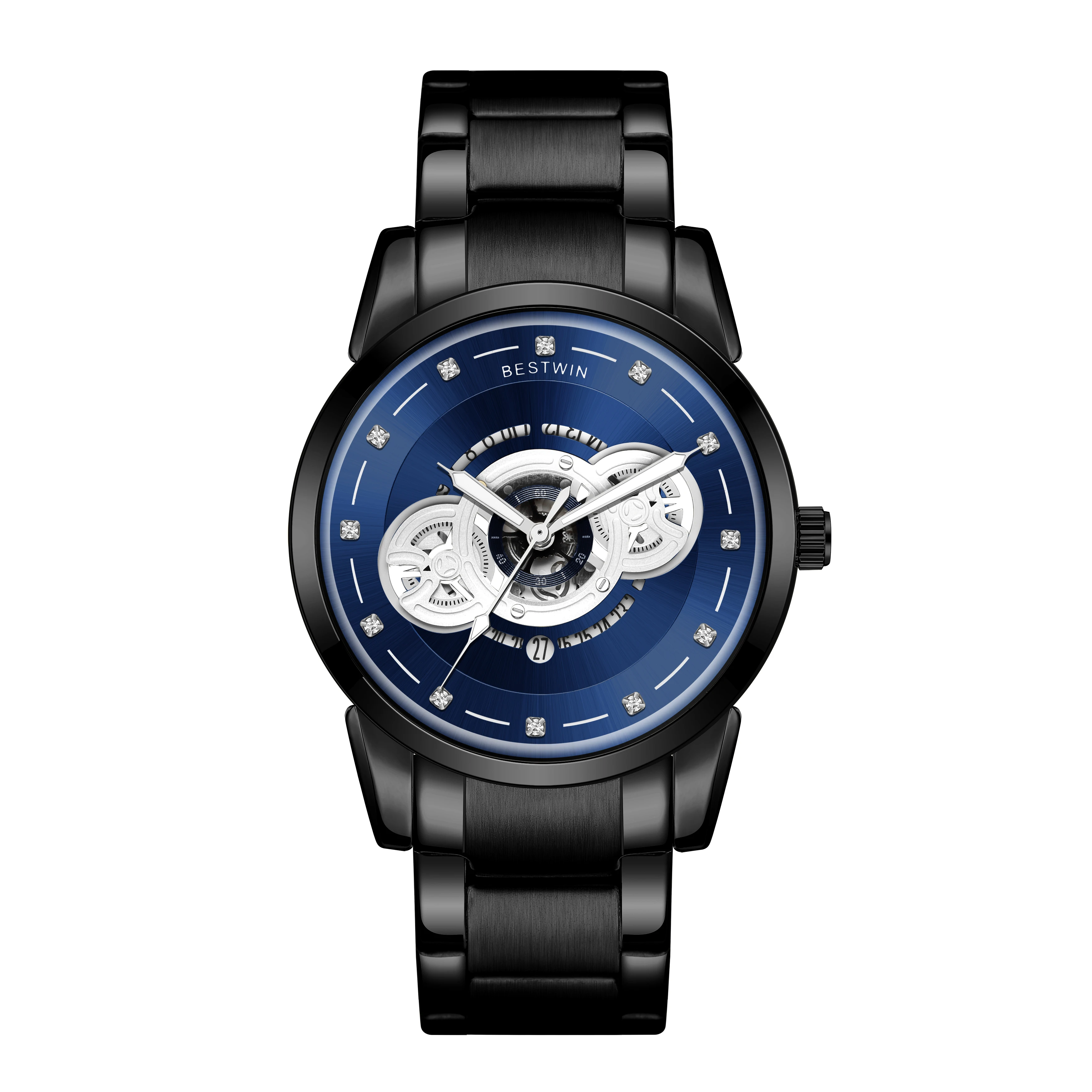 Orologi da uomo Fashion Top Brand BESTWIN Luxury Business orologio al quarzo da uomo Casual orologio impermeabile quadrante lucido Relogio Masculino