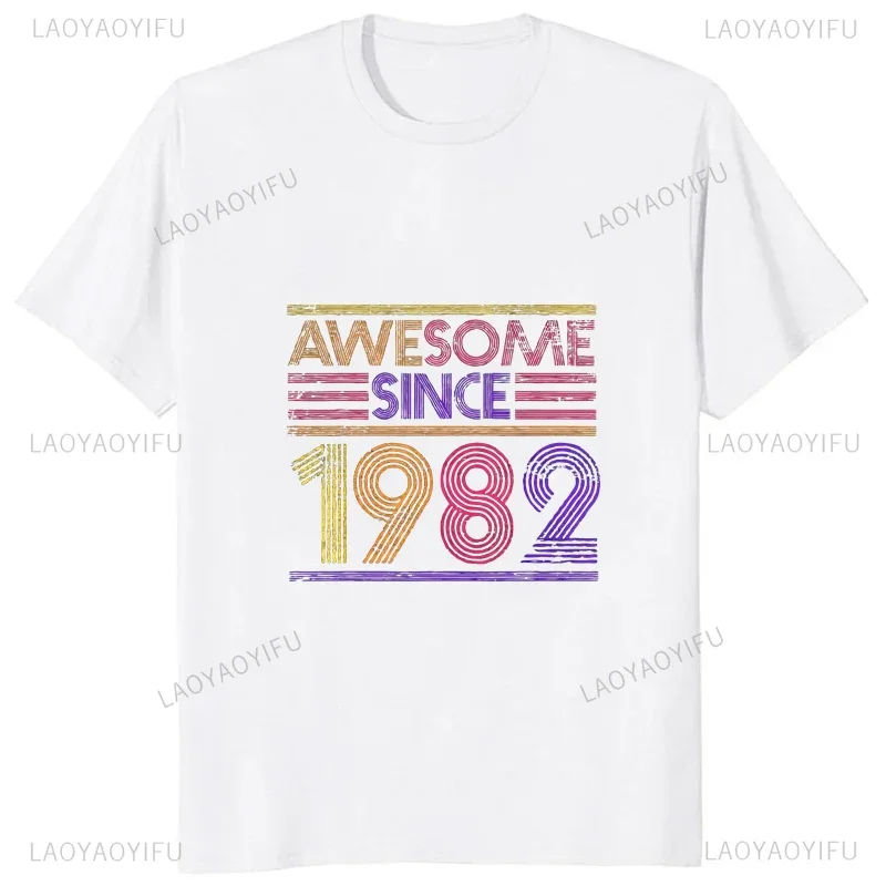 

Hot-selling Limited Edition 1982 Retro 3D Printed T-shirt, Summer Casual and Fashionable Streetwear, Birthday Gift T-shirt, Hip-