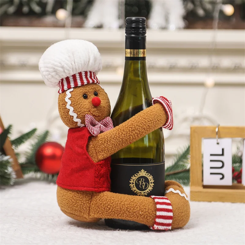 Gingerbread Man Holding Wine Bottle Cover, Artigos de desenho animado, Decoração de Natal, Holding, Natal, Casais, 2020