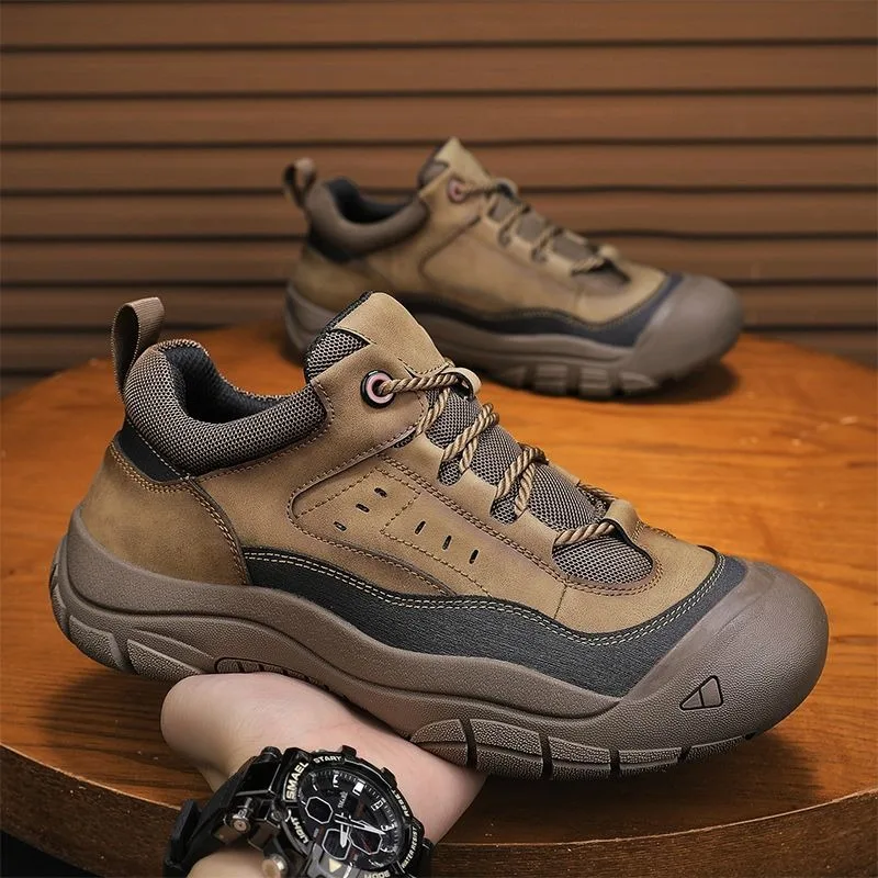 

Classic Hard-Wearing Climbing Shoes For Men Anti-Slippery Mens Mountain Hiking Shoe Thick Soled Man Hiking Sneakers