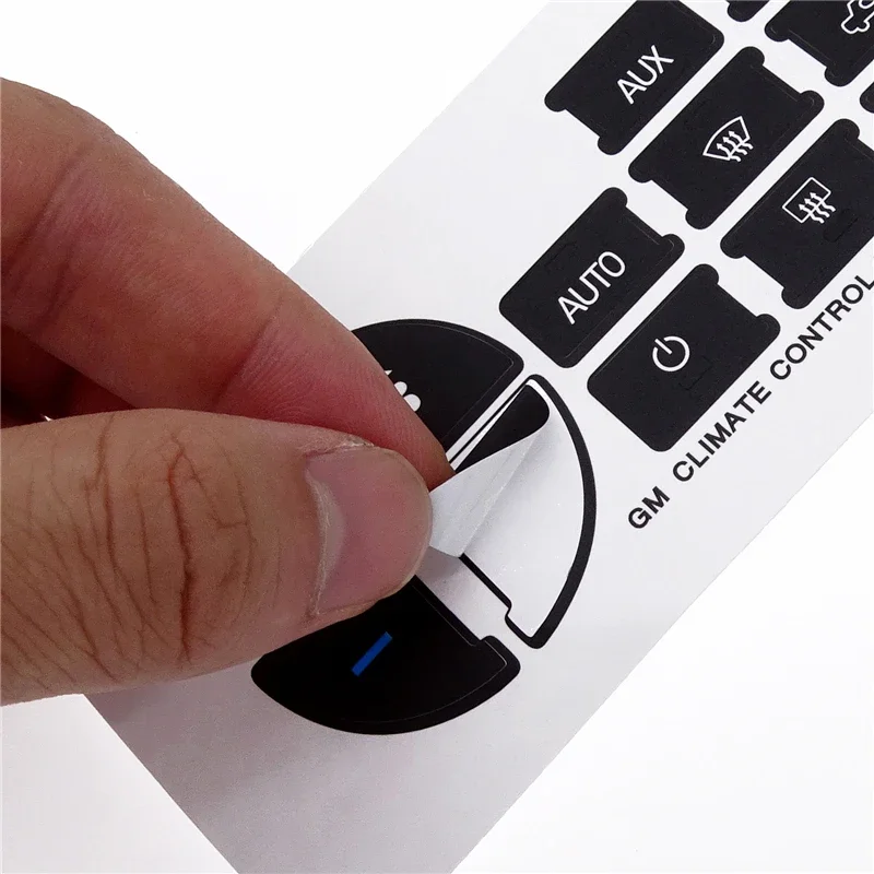 1 Pcs Car Interior Stickers AC Central Control Panel Button Decal With 19-key For Chevrolet GMC Avalanche Silverado Tahoe Sierra