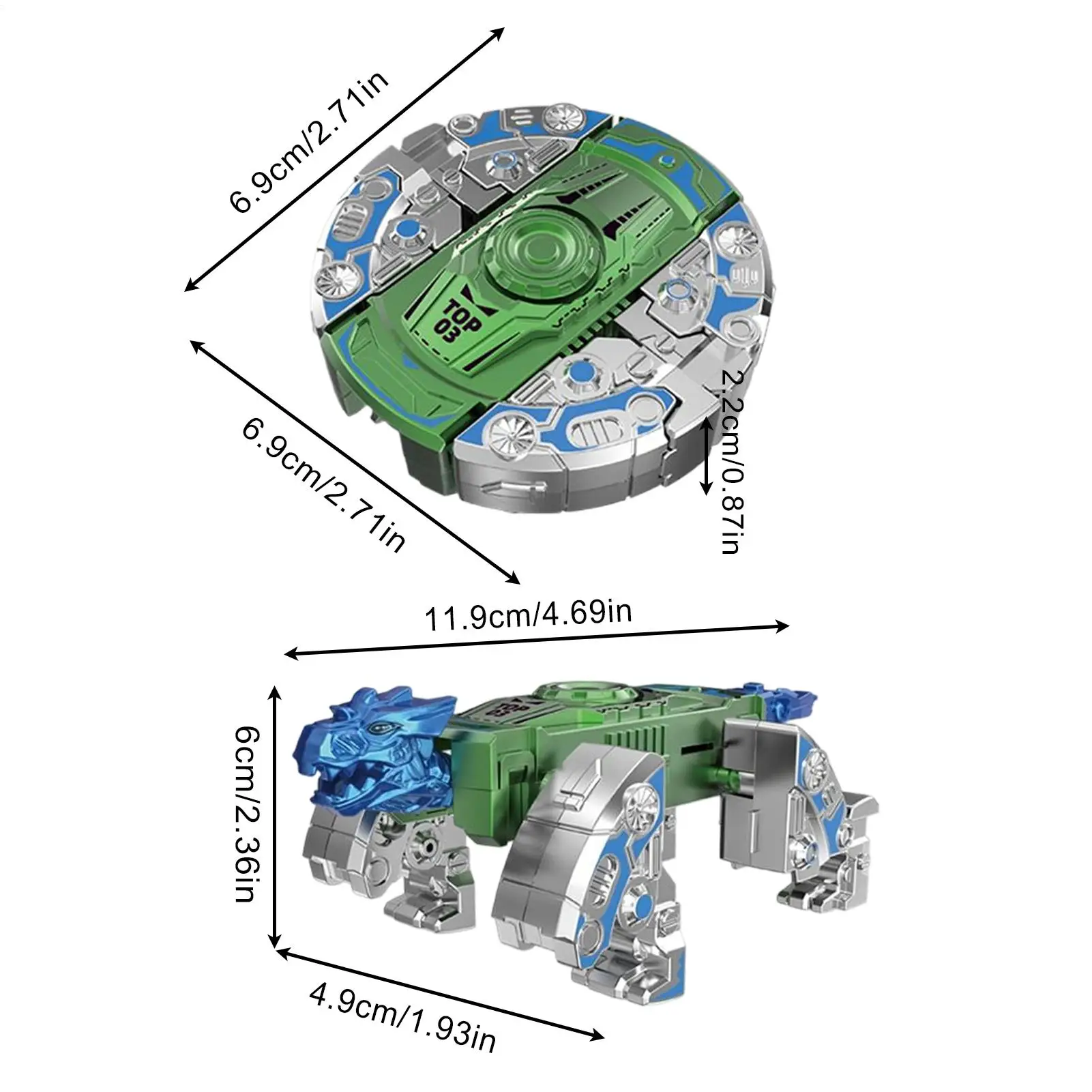 ของเล่นไดโนเสาร์แปลงร่างได้ ของเล่นกลไกหมุนได้ ของเล่นคลายเครียดสำหรับเด็ก วัยรุ่น และผู้ใหญ่ สำหรับงานปาร์ตี้