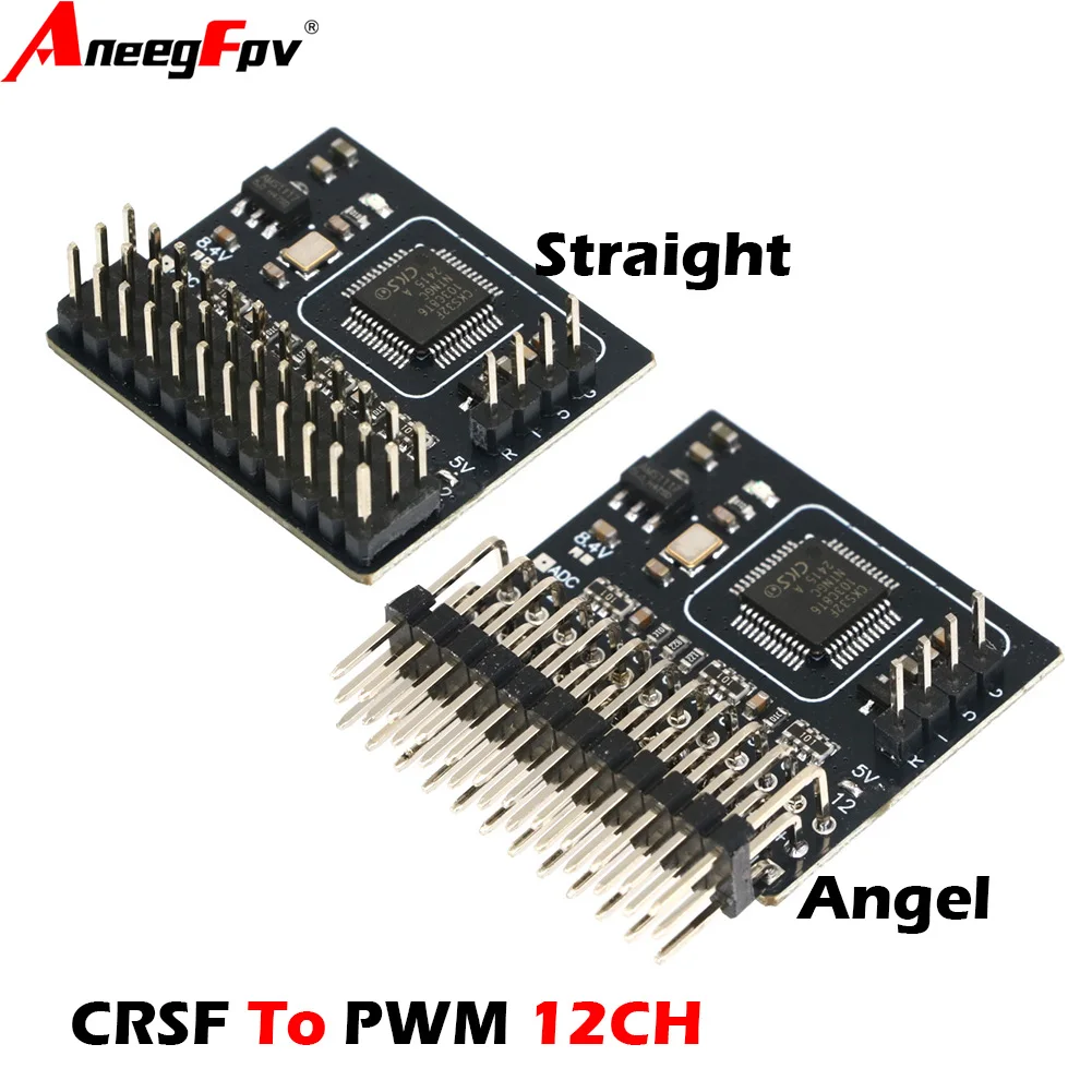 AneegFpv CRSF ELRS 2.4G 12CH PWM استقبال ExpressLRS RX 2400RX PWM/CRSF ل RC طائرة بدون طيار FPV الثابتة الجناح سيارة قارب كوادكوبتر