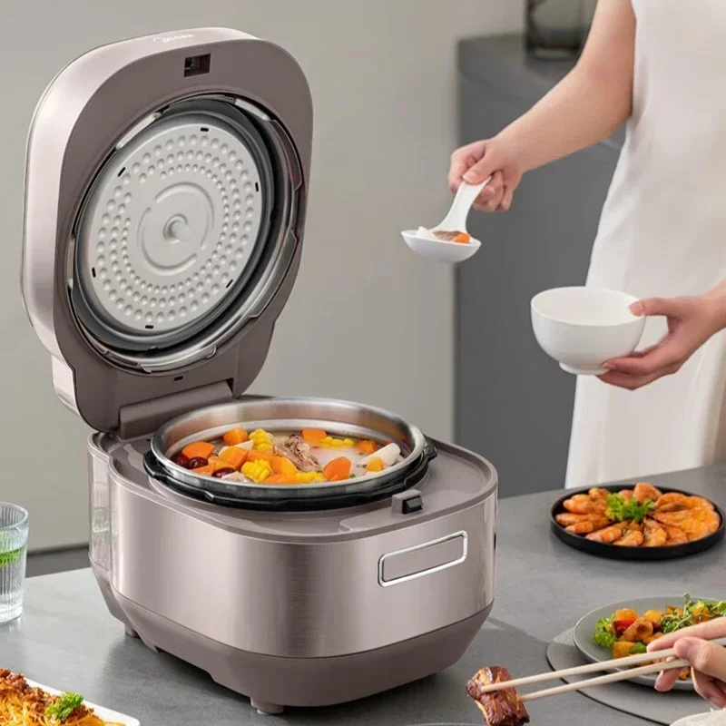 ميديا طنجرة الضغط 8 دقائق الطبخ السريع 5L جهاز طهي الأرز IH قوة شرسة 1600 واط التحكم باللمس طباخ كهربائي 2 الأواني الداخلية 220 فولت