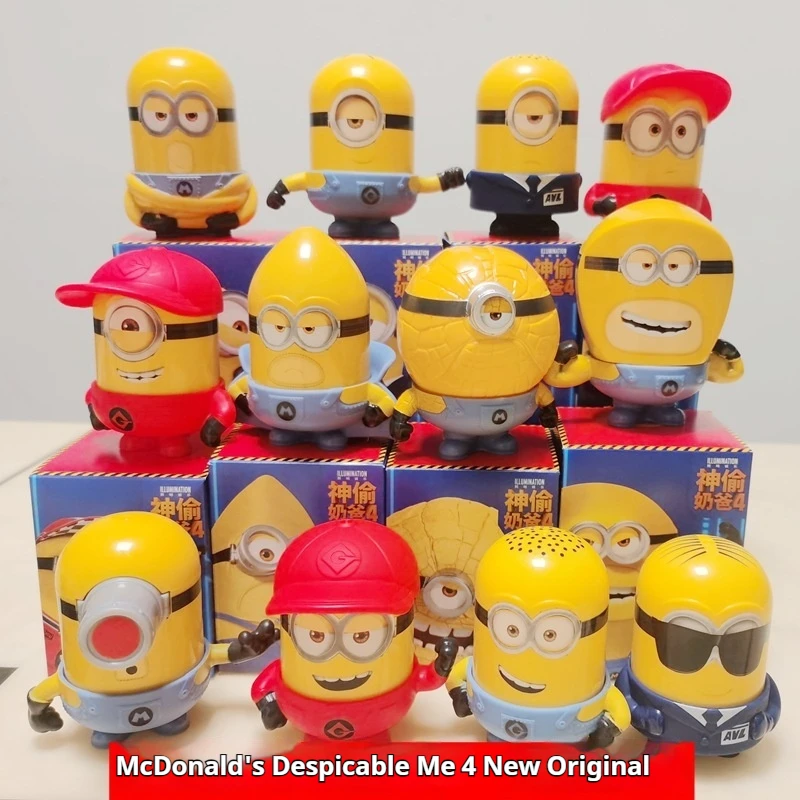 2024 New 12pcs McDonald's Despicable Me 4 Minions PVC Action Figure Set Collectible Toy Children's Birthday Gifts