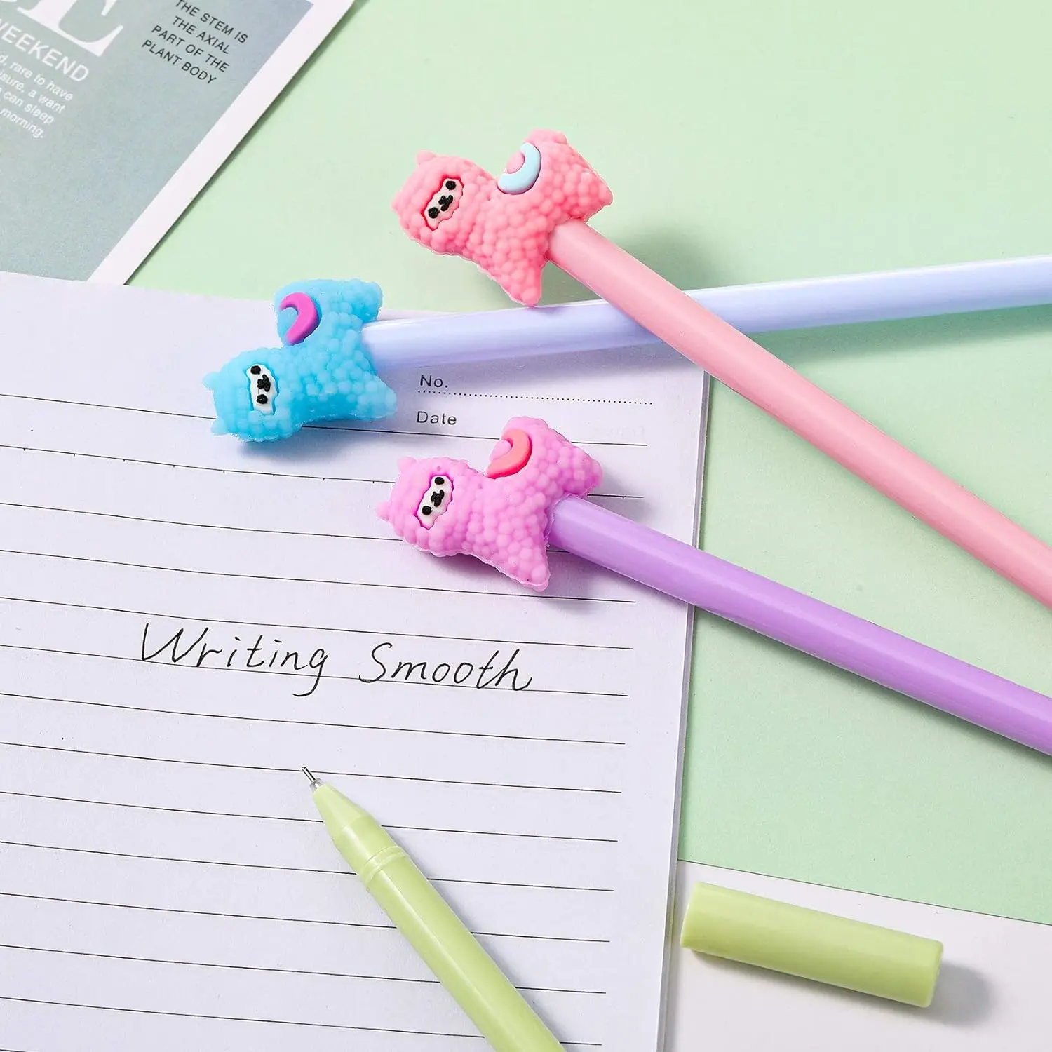 Imagem -06 - Cartoon Animal Sheep Writing Tools For Kids Caneta de Tinta Gel Caneta Alpaca Canetas Bonitas para Estudantes Papelaria Office School 48 Pcs