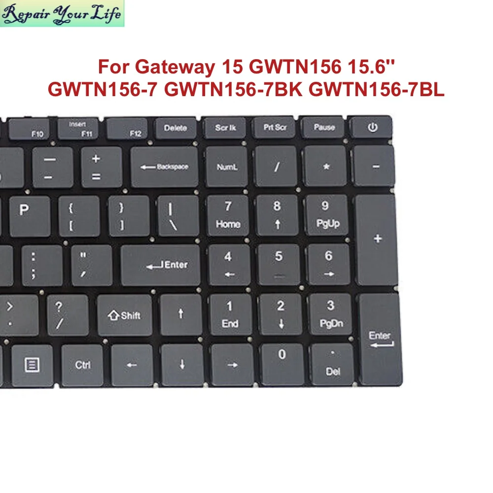 US English Keyboard for Gateway 15 GWTN156 15.6\'\' GWTN156-7 GWTN156-7BK GWTN156-7BL Replacement Keyboards PRIDE-K3960 YXT-93-222