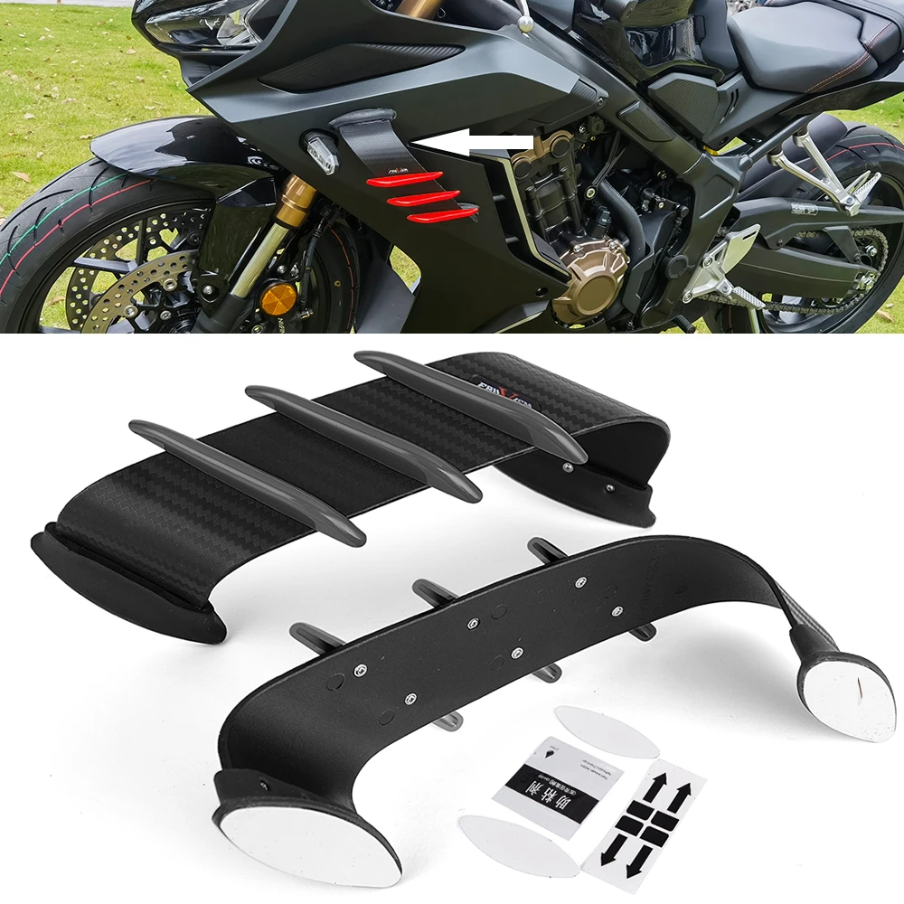 

Front Fairing Aerodynamic Winglets Side Spoilers Decorative Dynamic Wing Kit for Aprilia RSV4 For BMW S1000RR HP4