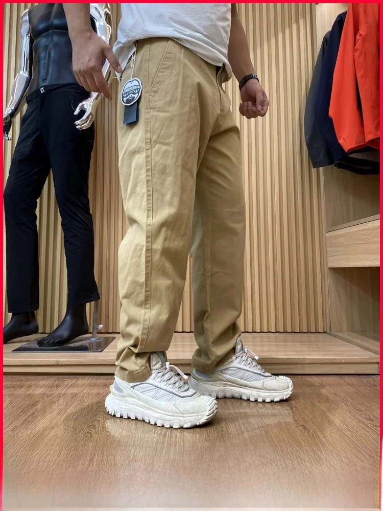 

Waed Pure Cotton Khaki Casual Pants Men's Basic Color Versatile Straight Leg Jeans Autumn Winter New Sle Comfortable Brea...