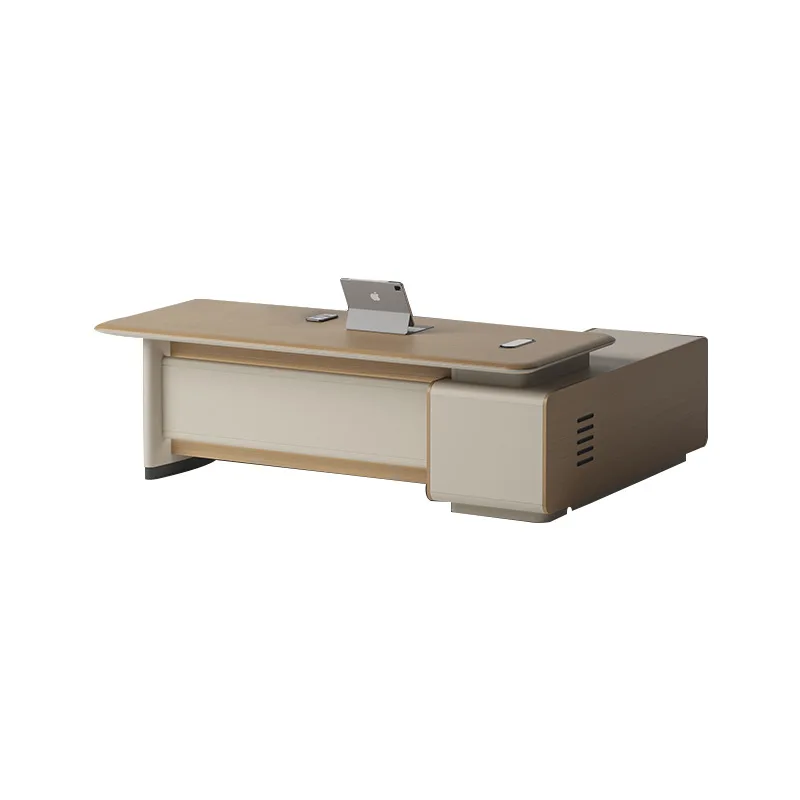 

President's desk, high-end atmosphere, light luxury, modern office desk and chair combination Chairperson's desk