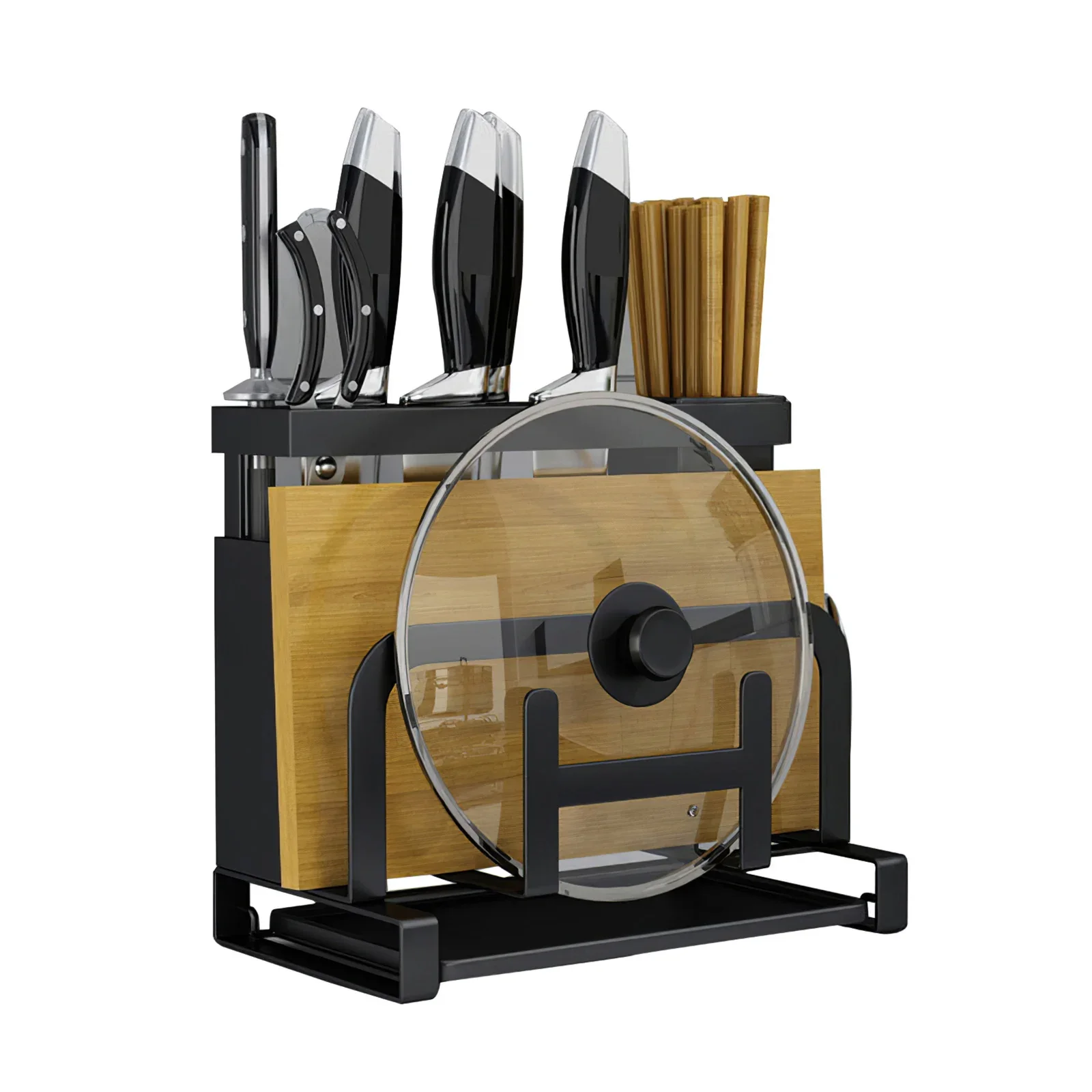 

Бытовая многофункциональная столешница, нож, палочки для еды, разделочная доска, держатель для хранения специй, кухонная полка, стойка для приправ