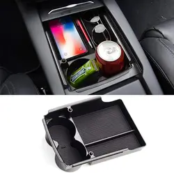 for Tesla Model X/Model S Center Console Organizer Armrest Storage Box Cup Holder Compatible with Tesla Model X/S Accessories
