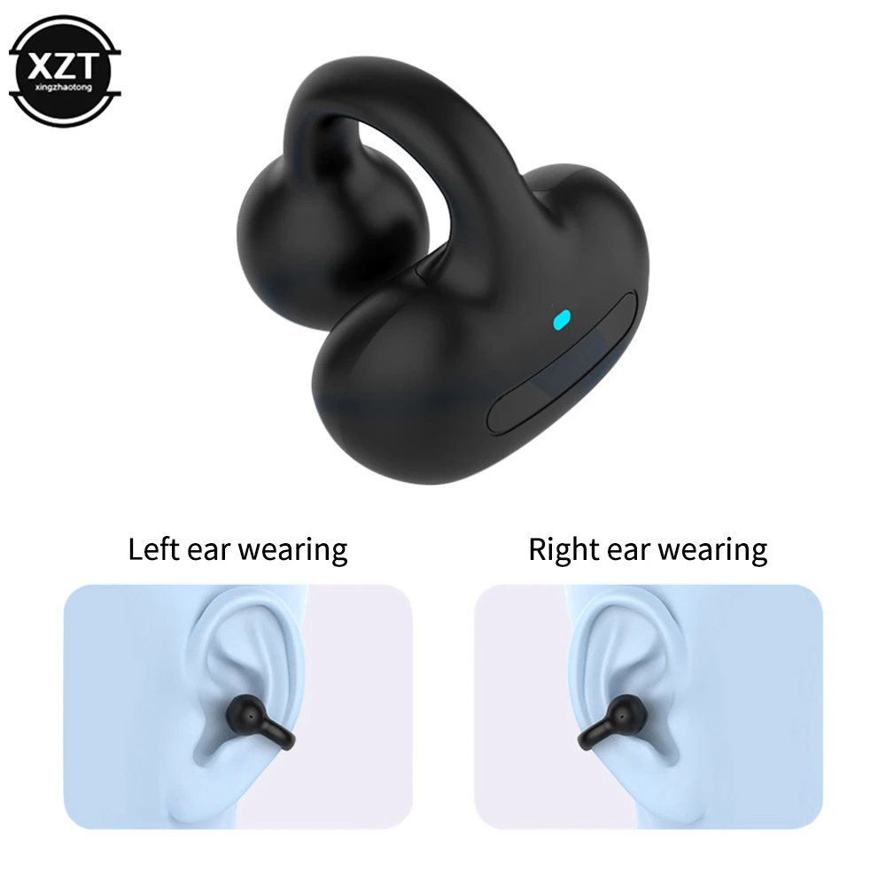 M-S8 TWS Wireless Bluetooth Headphones Bone Conduction Headset HiFi Stereo Music Ear Clip on Ear Earring Sports Earbuds With Mic