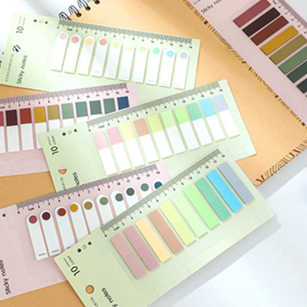 1/2/3PCS Sheets Flags Tabs Neon Page Markers Paper Index Bookmark Sticky Notes Stationery