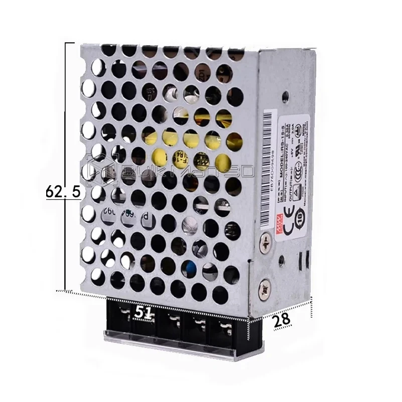 Mean Well RS-15 Series 15W 3.3V 5V 12V 15V 24V 48V Single Output Switching Power Supply Unit RS-15-12/RS-15-15/RS-15-24/RS-15-48