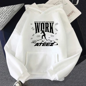 Ateez Gotta Work, Para, Efsane, Kadınlar için Kapüşonlu Sweatshirt, Sweatshirt Tavşan Kawaii, Yünlü Kazak, Unisex, Kapüşonlular, Estetik Harajuku, Bağbozumu, Sıcak 8 en çok satan giyim ateez-no. 8