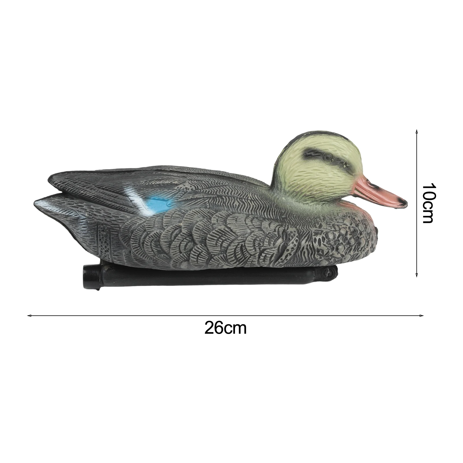 Mallard Decoy Greyish Green, Brown-black Floating Duck Decoy Realistic Design Lifelike Colors Garden Decoration