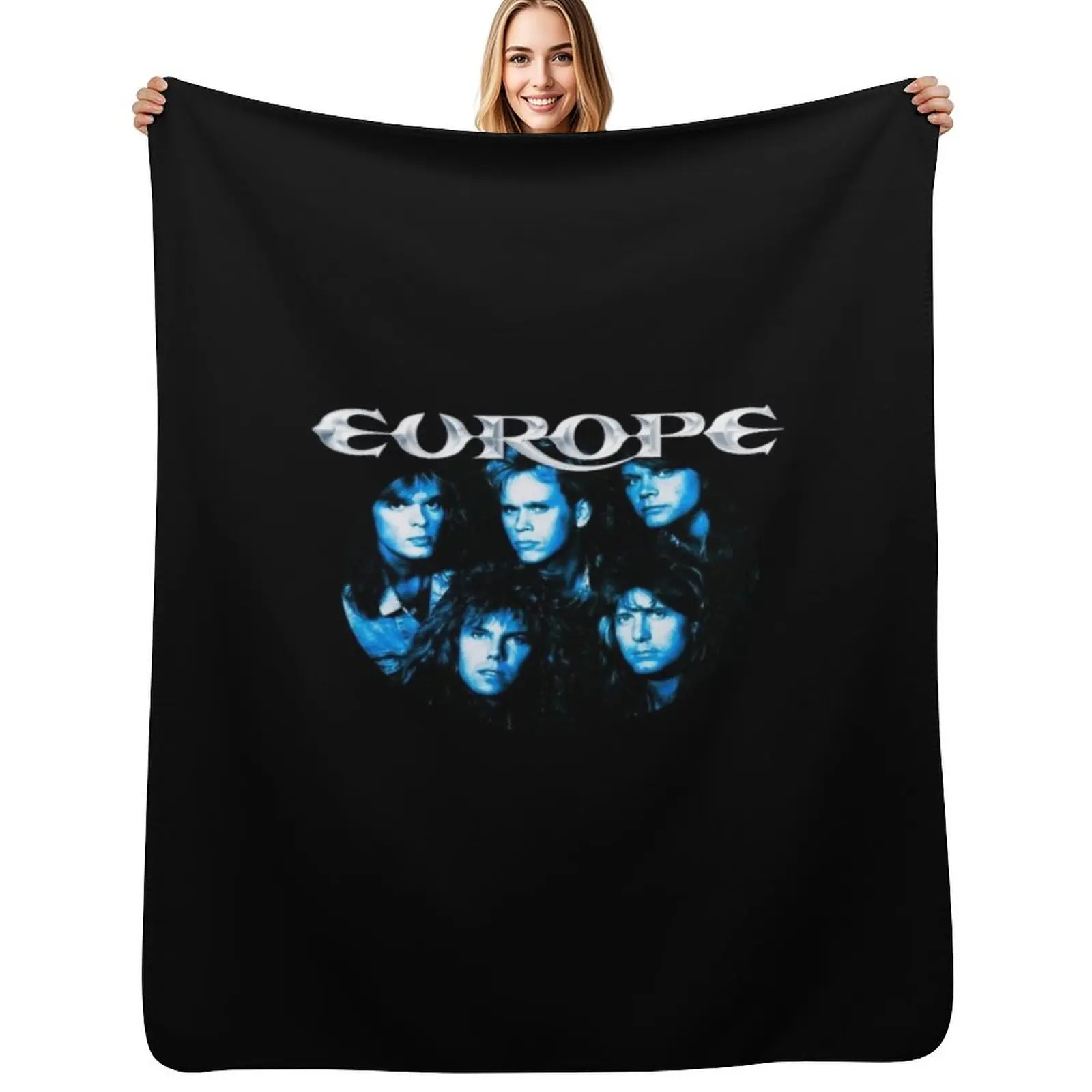 Cobertor de Cabelo The Band Out Of This World (Europa) com Joey Tempest, John Leven, Kee Marcello, Ian Haugland e Michaeli